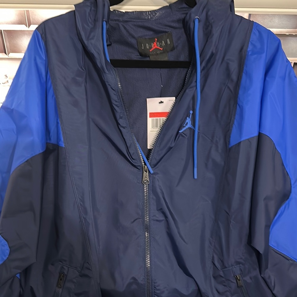 NWT Jordan Men's Hooded Blue Jacket